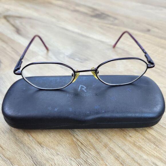 💜Vintage Guess Lightweight Wire Rimmed Eyeglasses & Hardshell Case - Picture 5 of 11